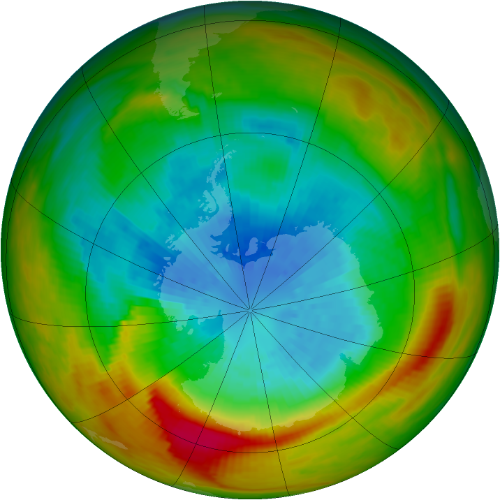 Antarctic ozone map for 19 September 1979